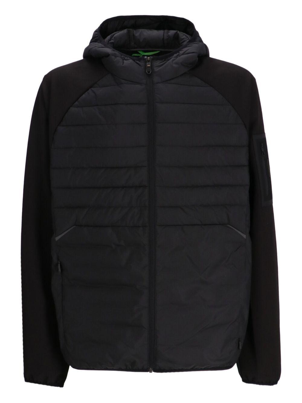 Giacca Imbottita con Cappuccio Nera 50541032 001 BOSS