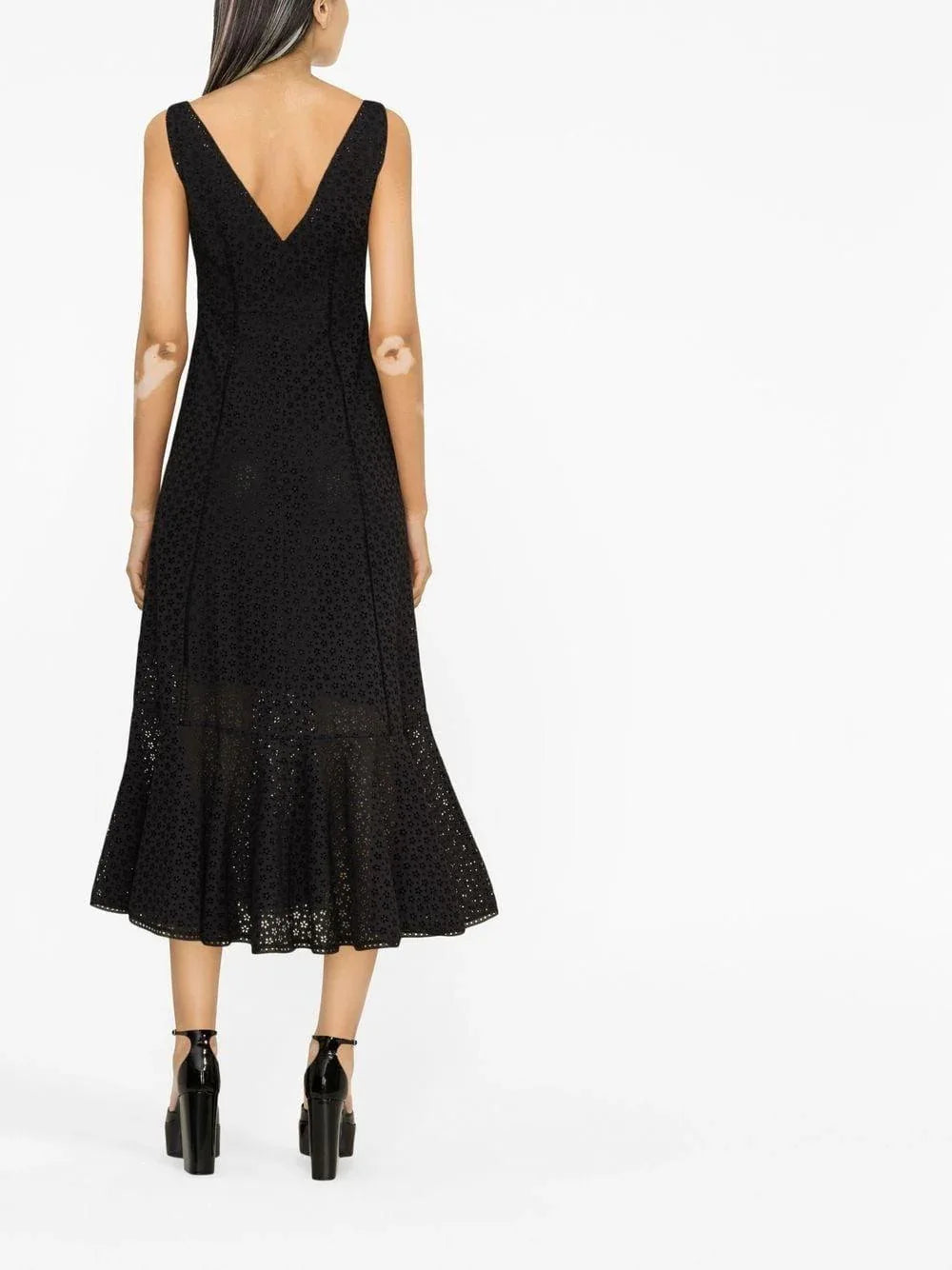 Abito midi drappeggiato con ruches - Preludio Moda