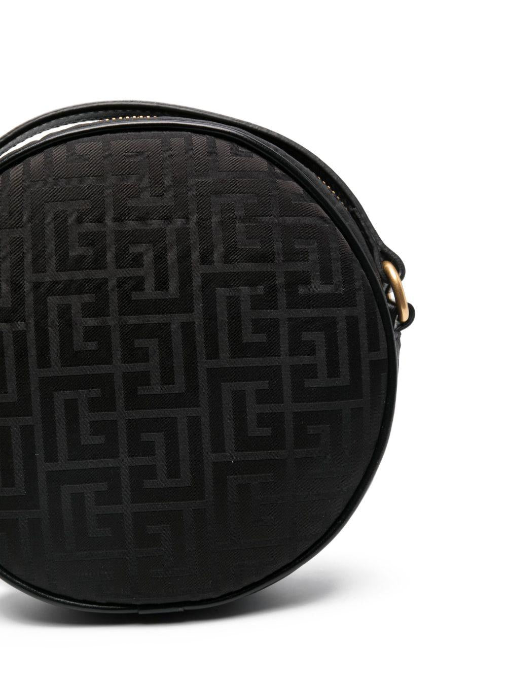 Borsa a Tracolla Rotonda con Monogram Nero BX0A88B0092 930 BALMAIN KIDS
