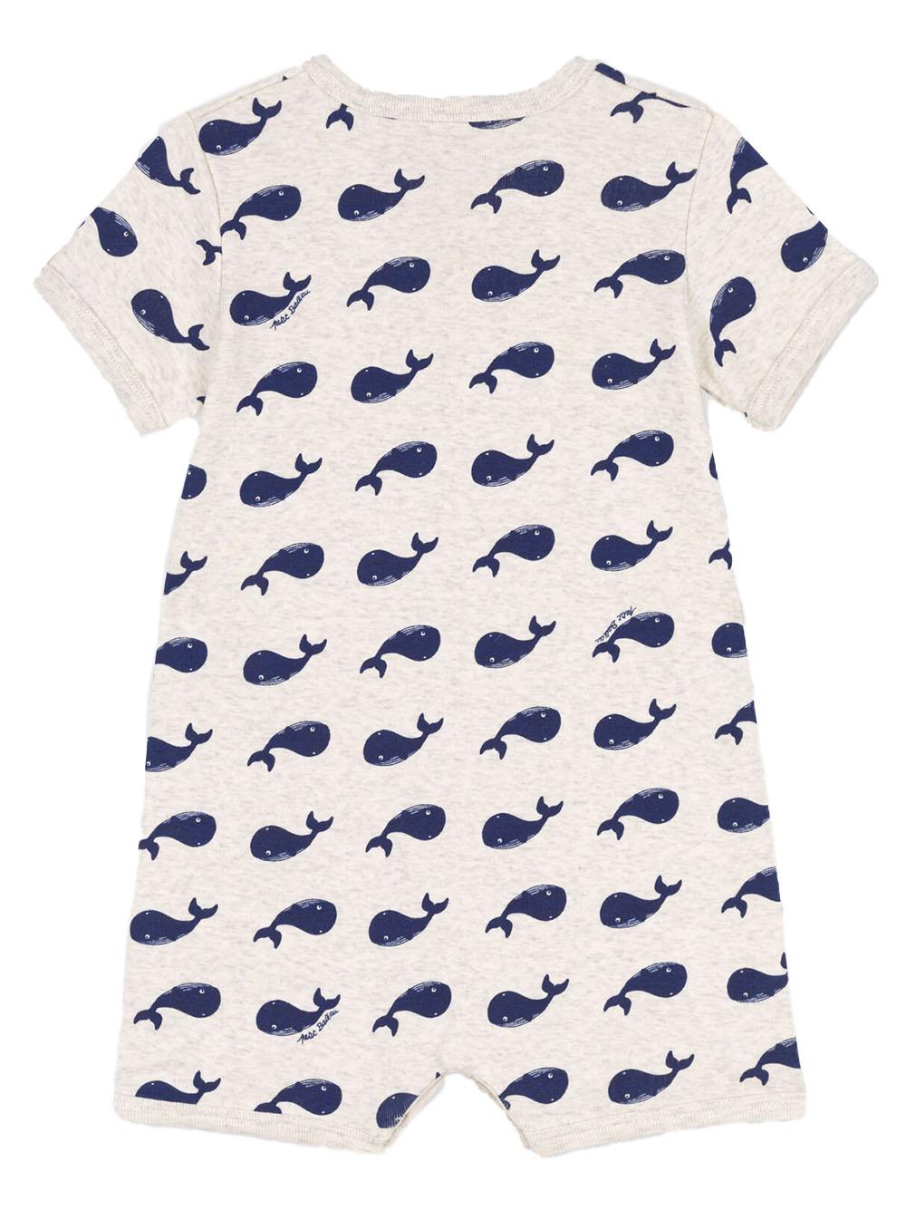 Tutina cosrta con balene blu A09G6 01 PETIT BATEAU KIDS