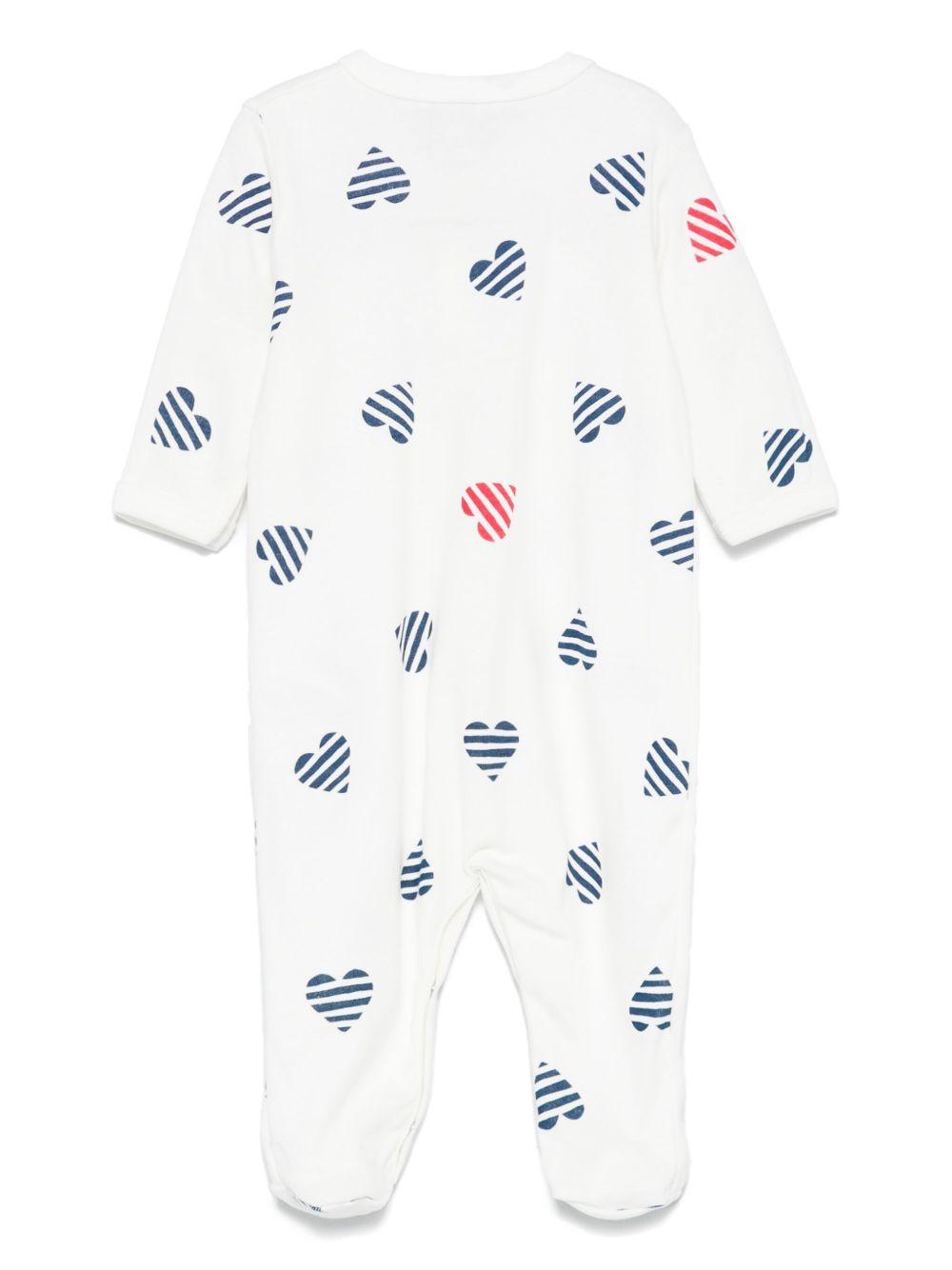 Tutina con fantasia con cuori all-over A0CN8 01 PETIT BATEAU KIDS