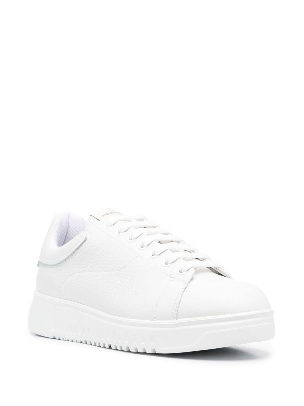 Sneakers in pelle bottolata bianca