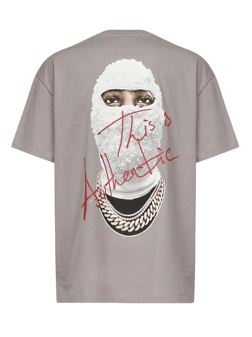 T-shirt grigio mask authentic retro