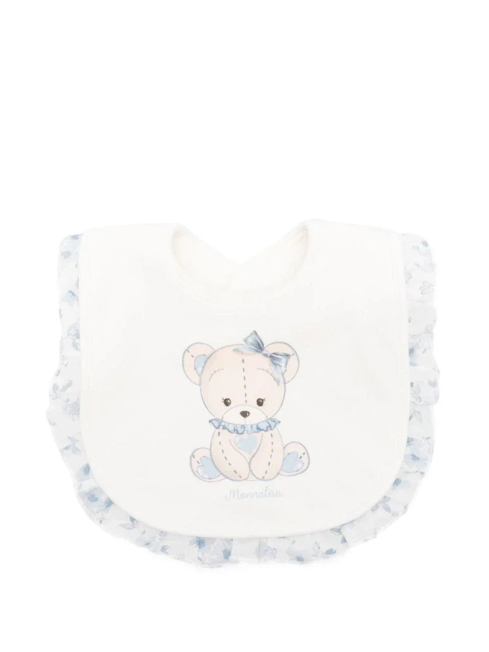 Bavaglino Neonato con Stampa Orsetto e Ruches - Preludio Moda