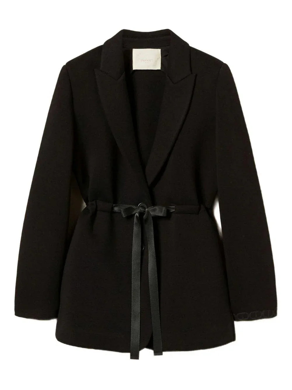 Blazer Donna Nero con Cintura - Preludio Moda