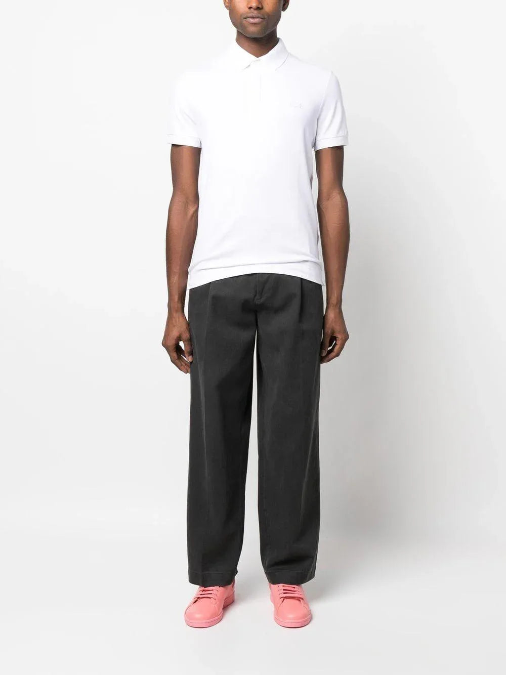 Polo bianca logo ricamo tono su tono - Preludio Moda