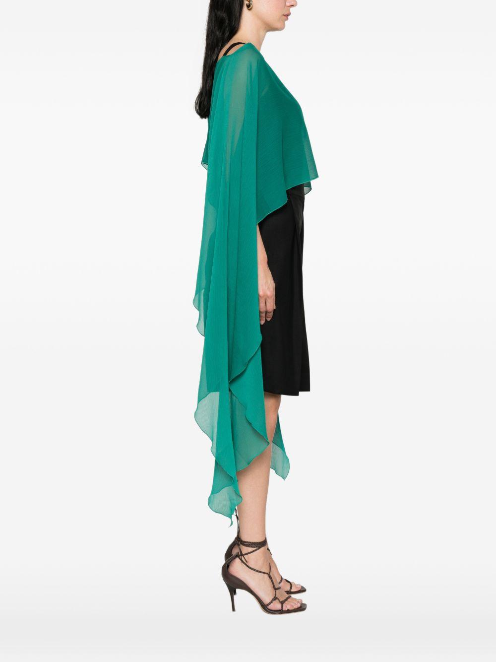 Mantella in poliammide con volant WS00361 VERDE BABYLON COLLECTION