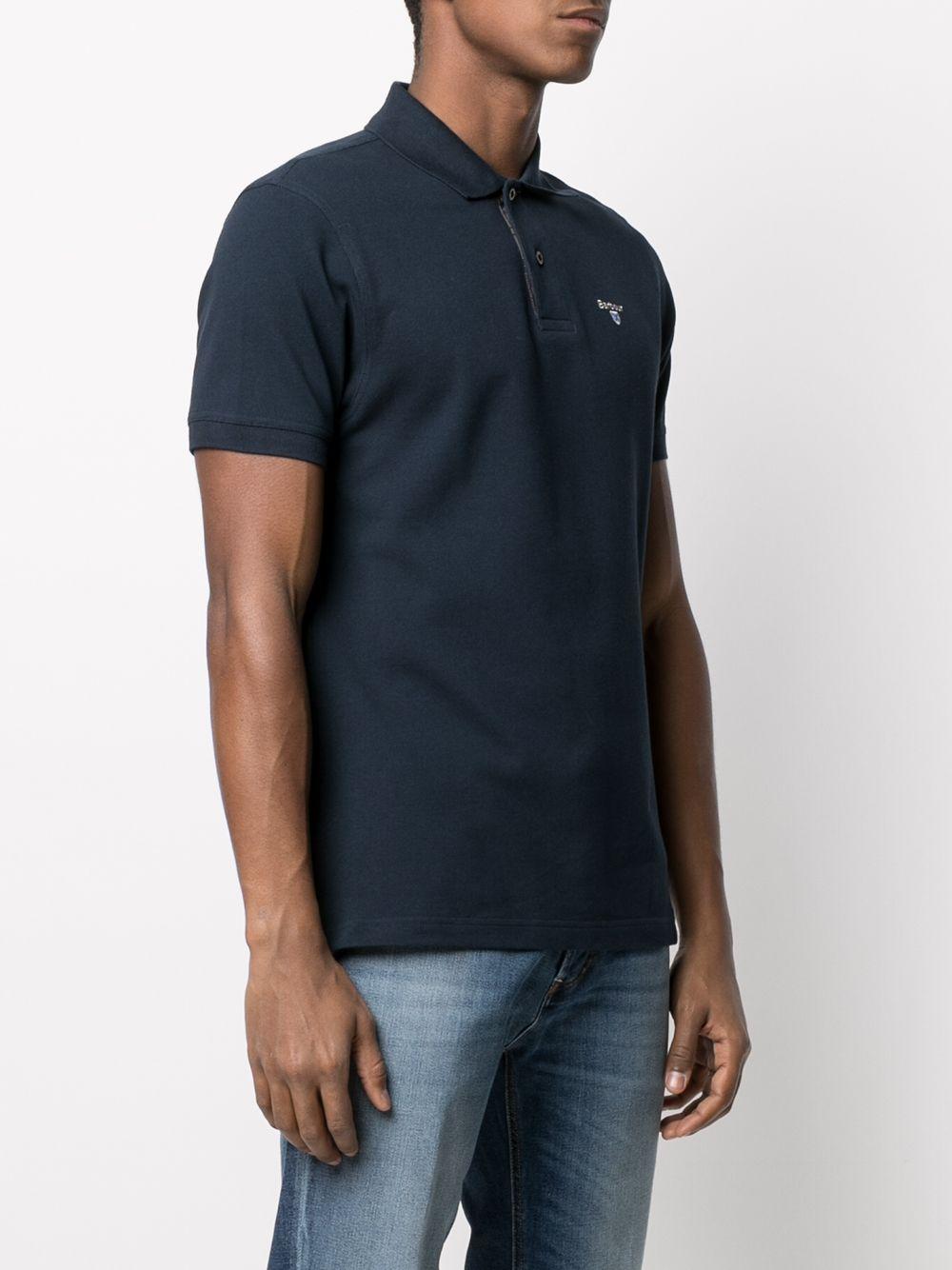 Polo in cotone con logo ricamato MML0012 NY31 BARBOUR