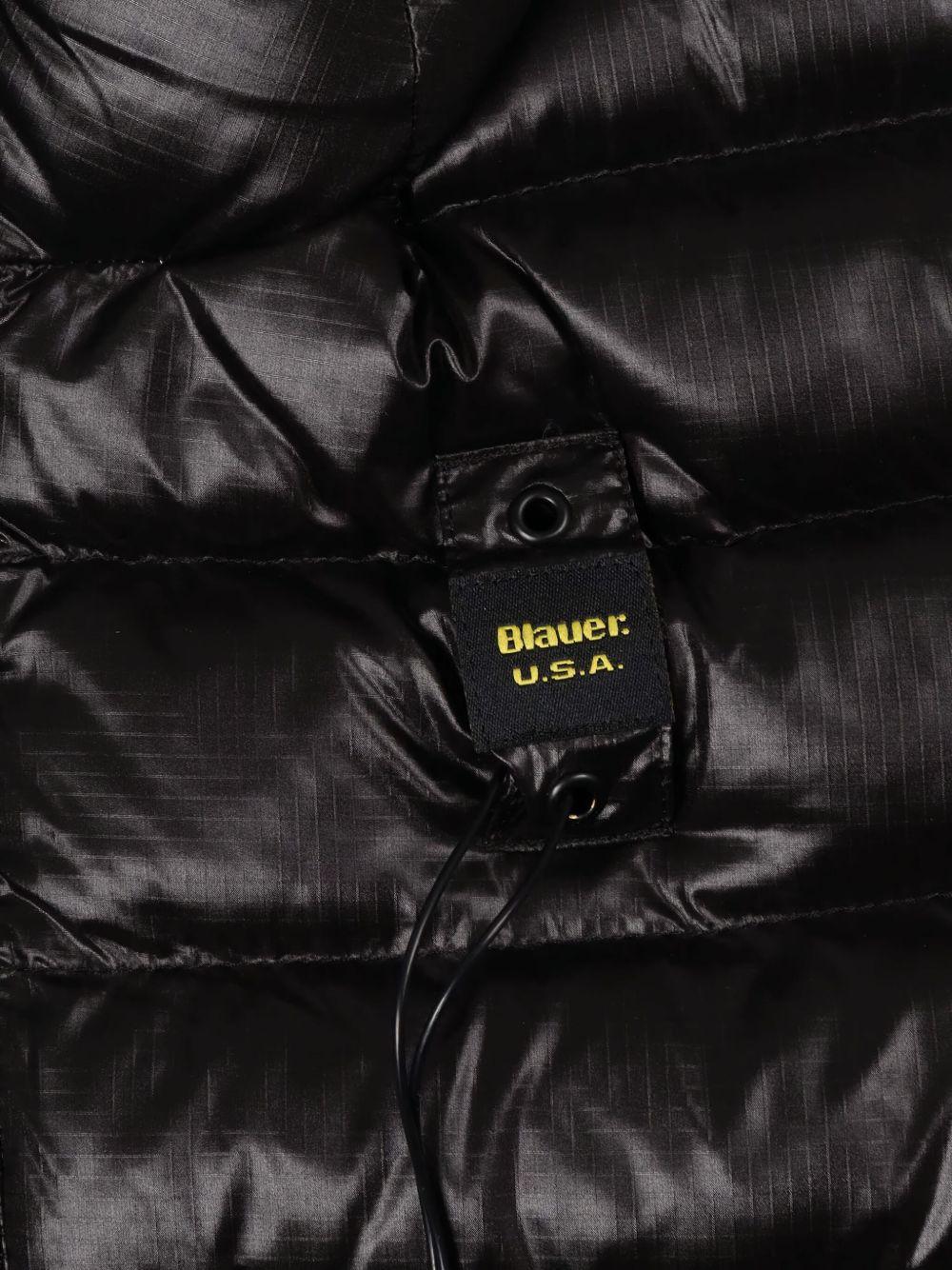 Piumino Adams con cappuccio nero 25WBLKC02426005958 999EI BLAUER KIDS