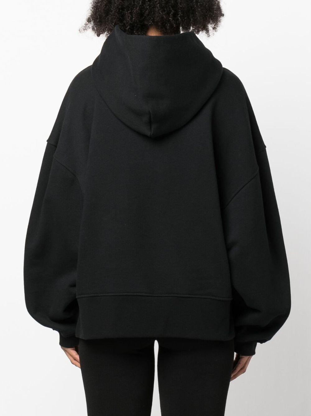 Felpa Donna Nera Cotone