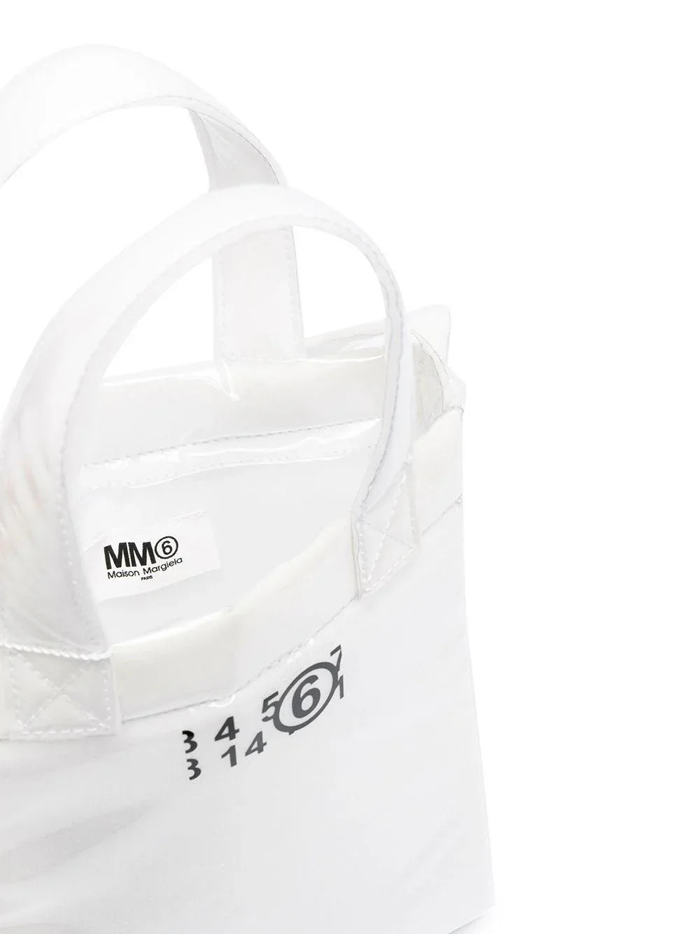 Borsa bianca/gialla plastificata logo numerico - Preludio Moda