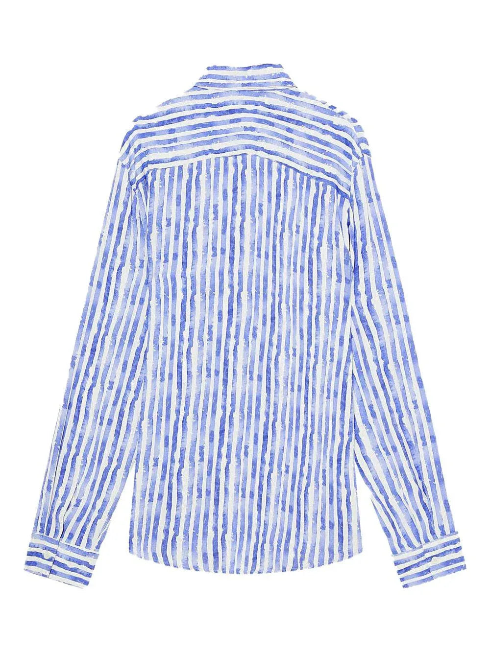 Camicia blu fantasia a righe - Preludio Moda