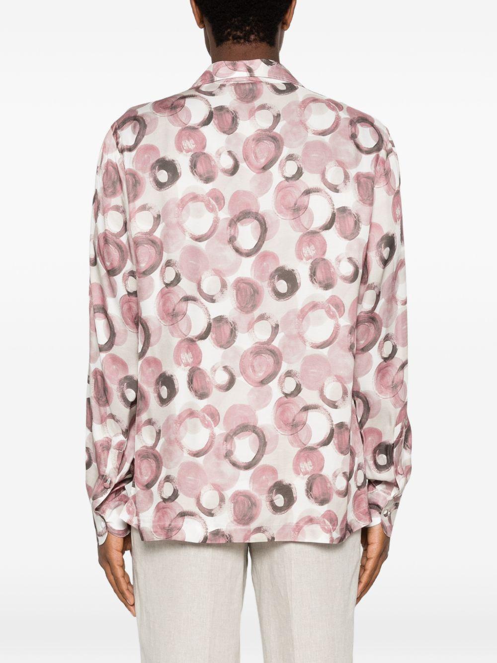 Camicia in viscosa a stampa cerchi ISLANDNS270009 Y1298 TAGLIATORE