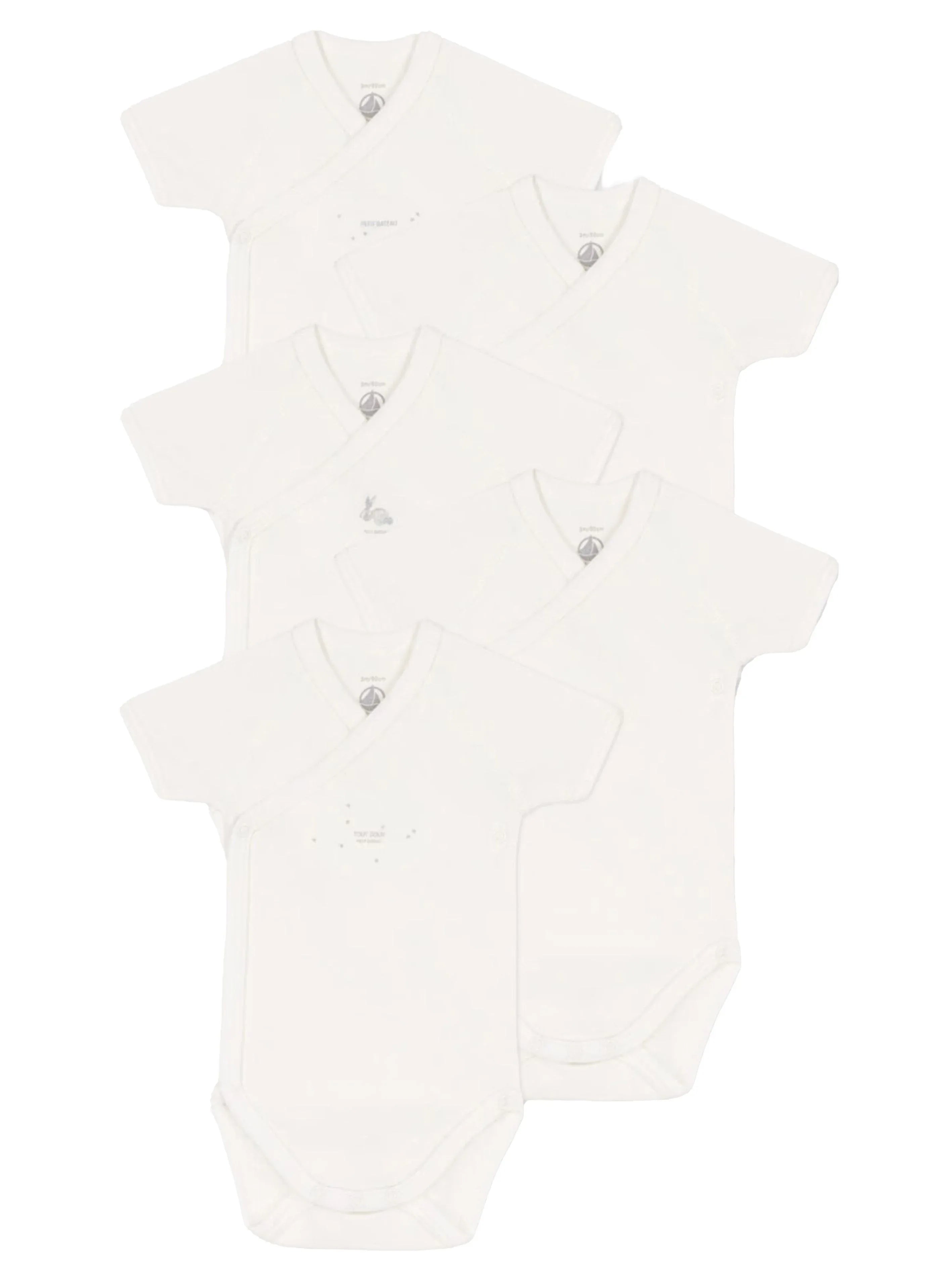 Set body bianco con mini fantasia (5pz) - Preludio Moda