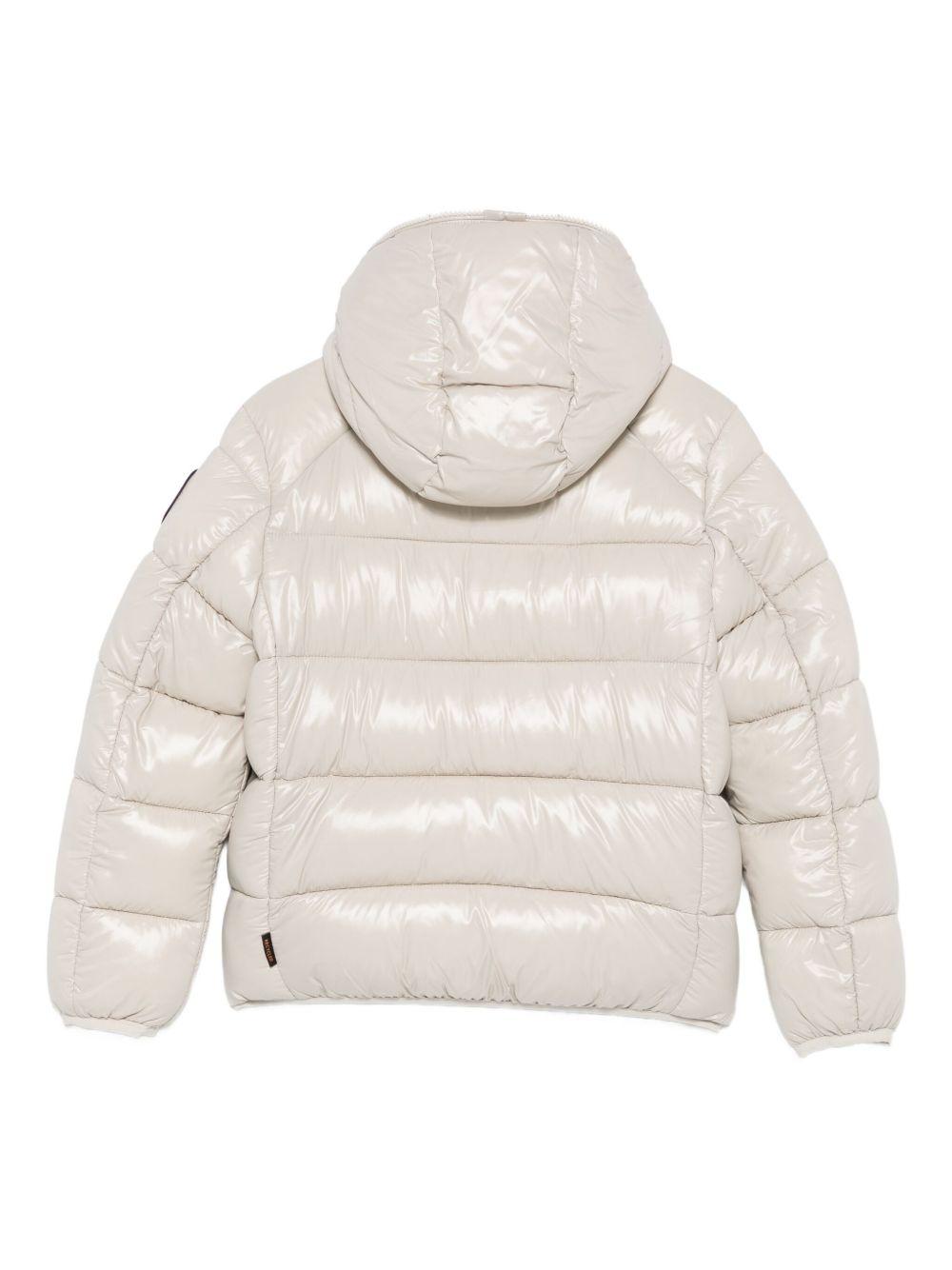 Giacca beige design trapuntato con zip cappuccio J31280BLOVE21 40019 SAVE THE DUCK KIDS