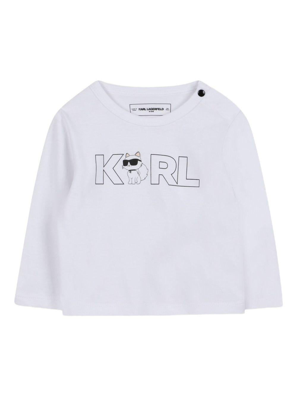 Tuta con Banda Logata e Cappuccio Z30649 48V KARL LAGERFELD KIDS