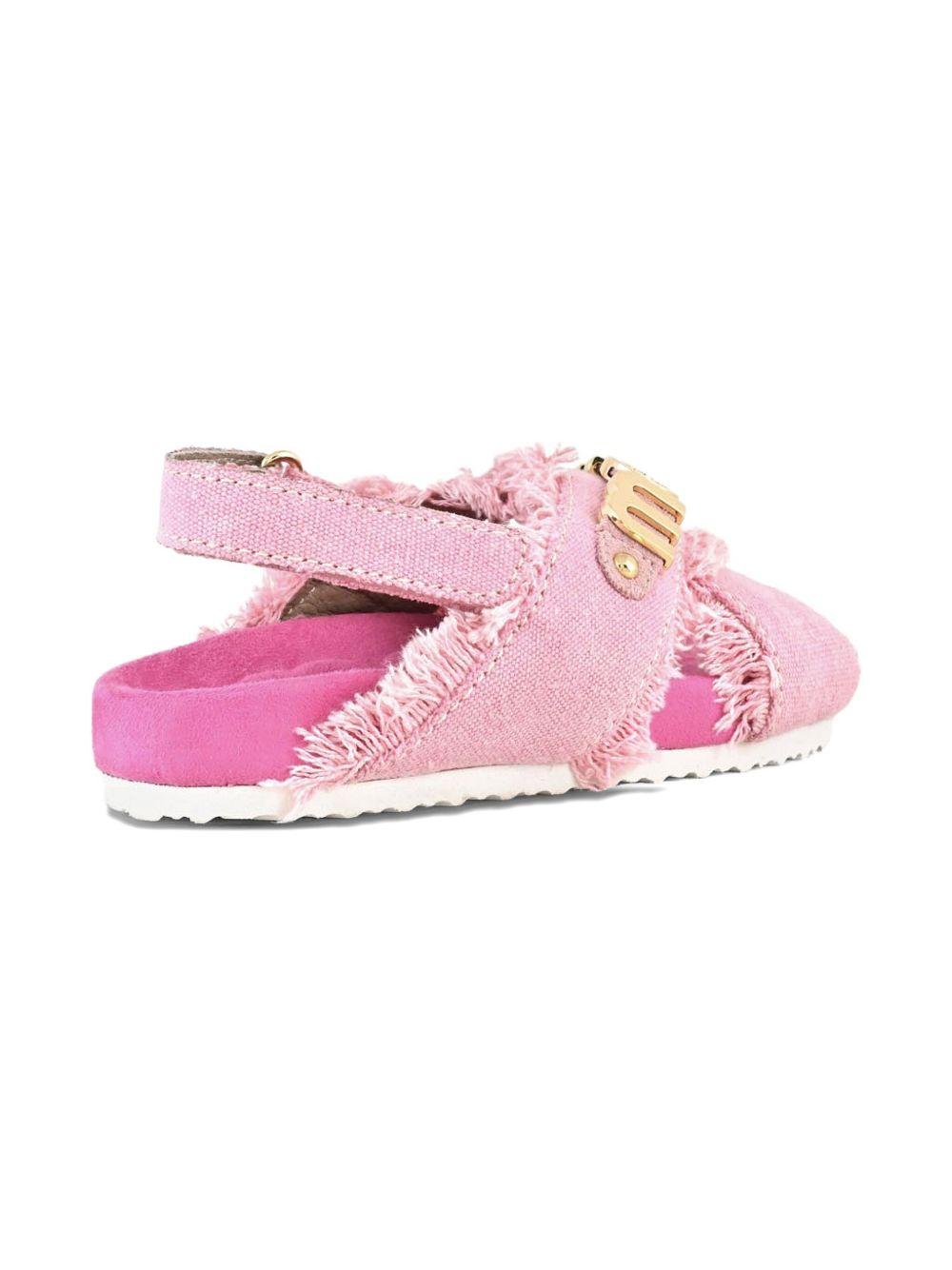 Bio sandal kid recycled canvas rosa