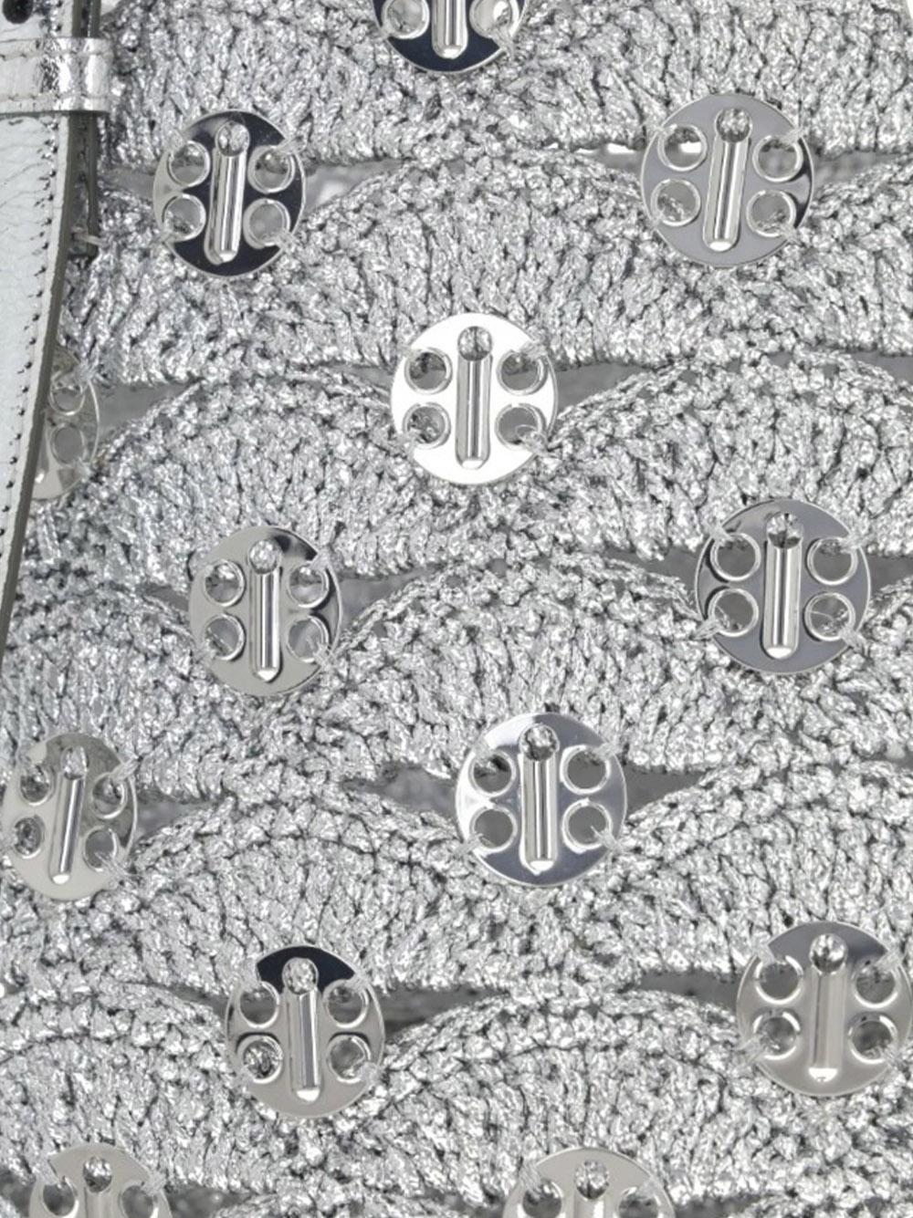 BORSA TOTE ARGENTO IN RAFIA LUREX
