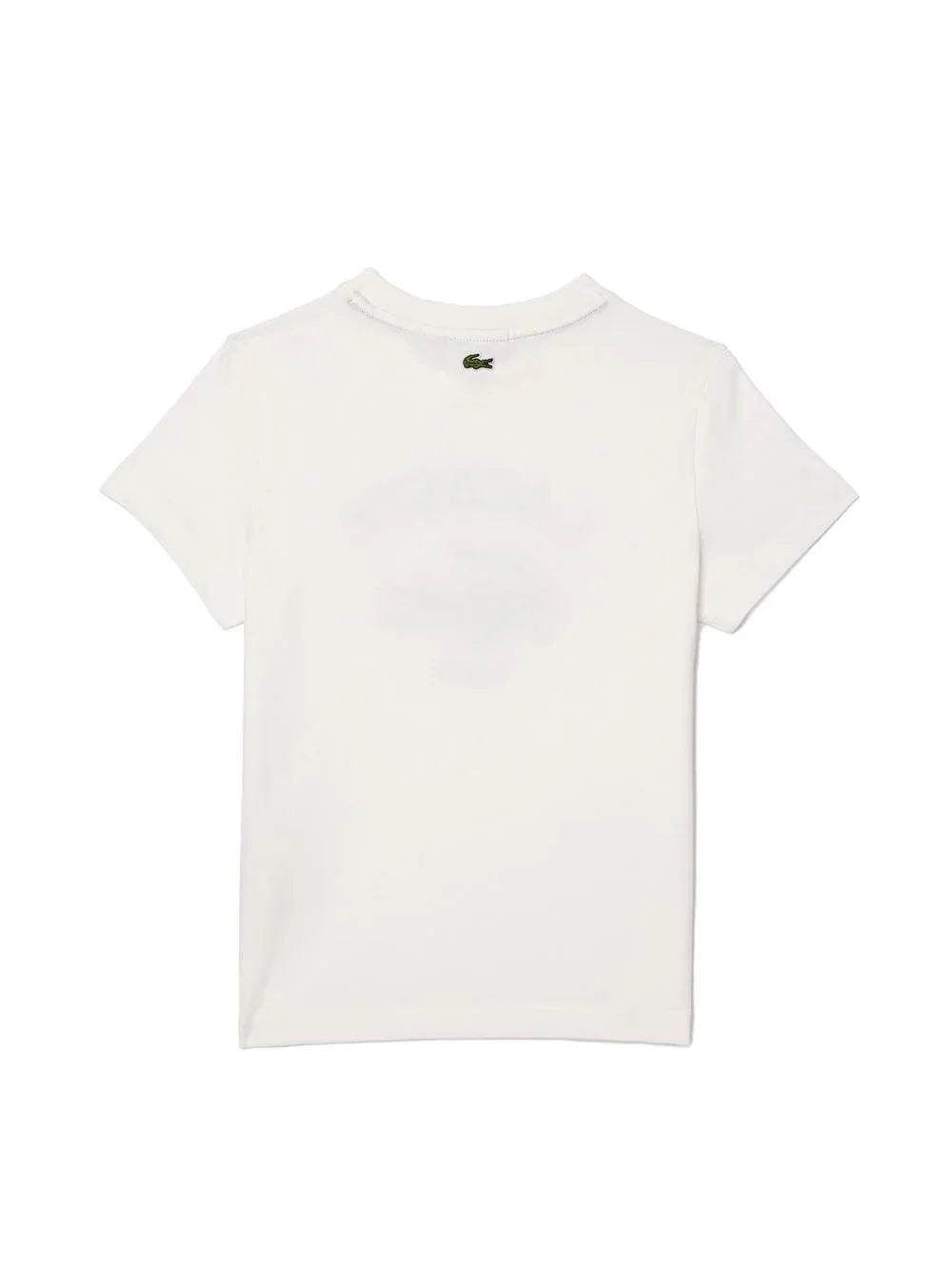 T-shirt bianca con stampa frontale logo - Preludio Moda