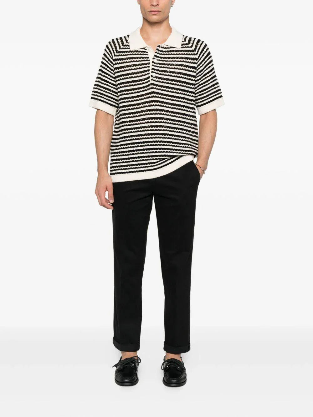 DONDUP Pantaloni blu navy con cintura Made in Italy - Preludio Moda