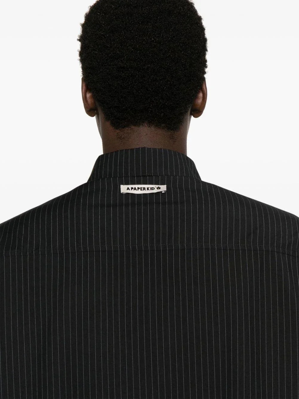 Camicia nera gessata - Preludio Moda