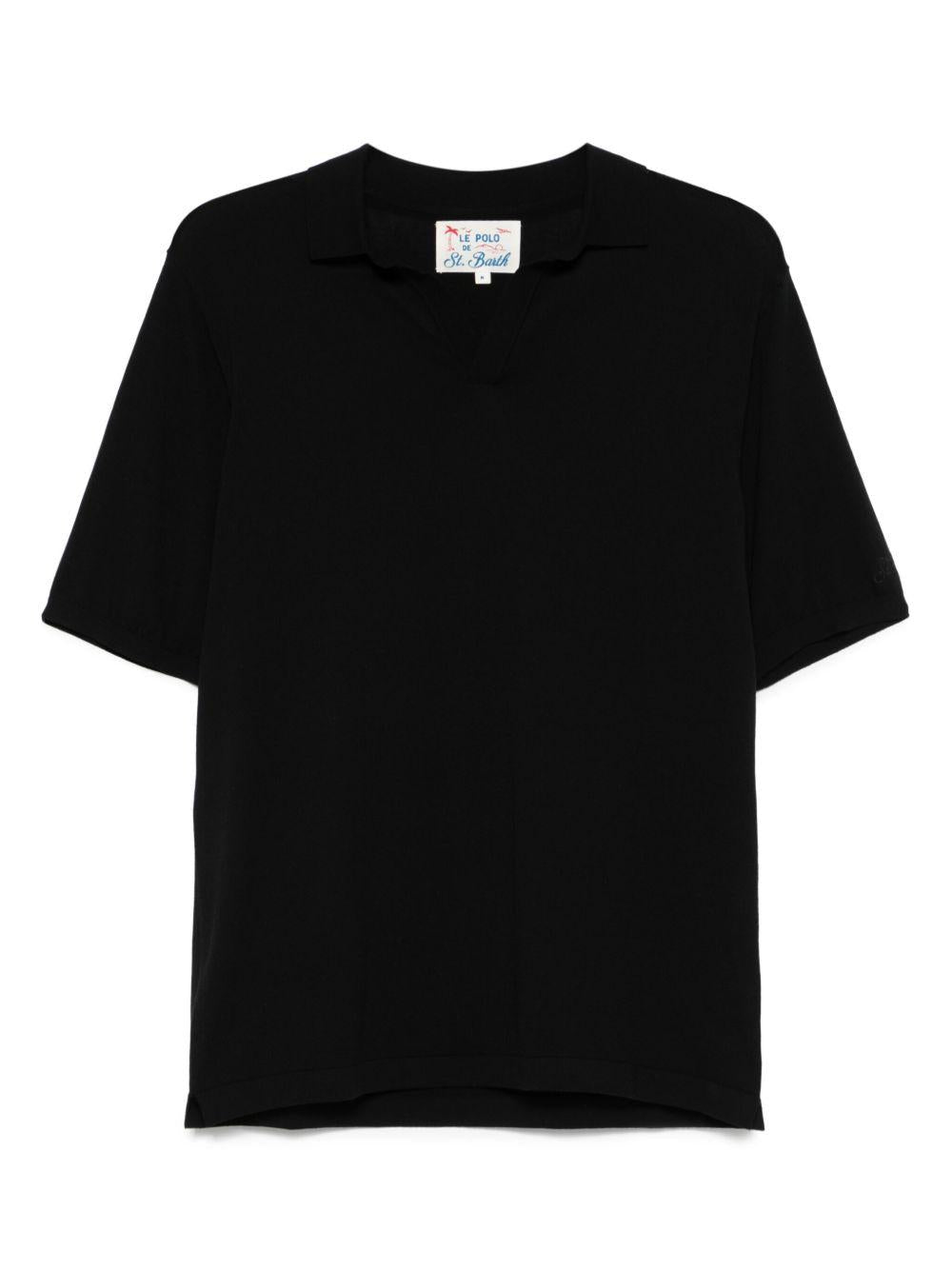 Polo slolan in maglia nera