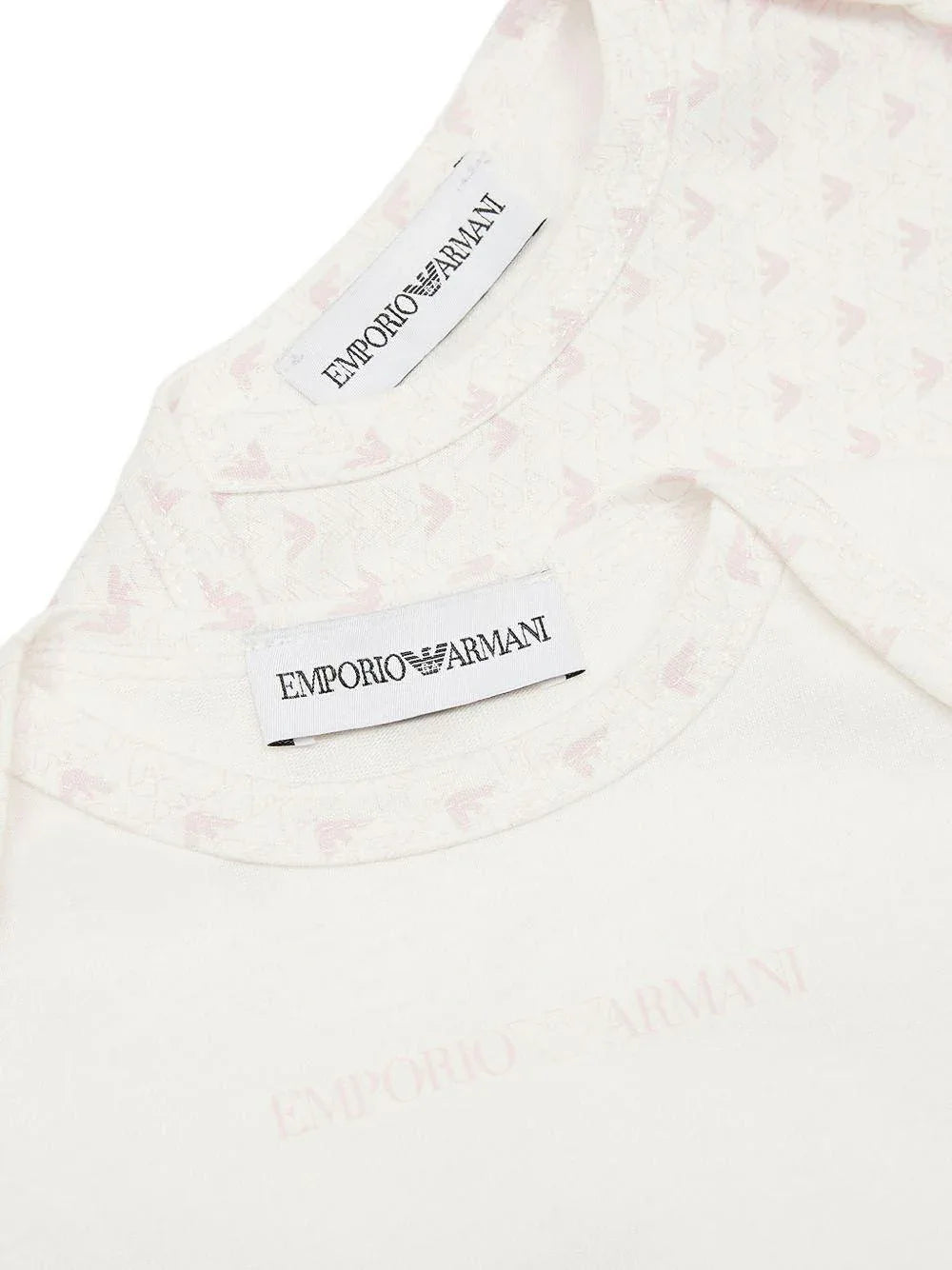 Set body rosa logati neonata (2pz) - Preludio Moda