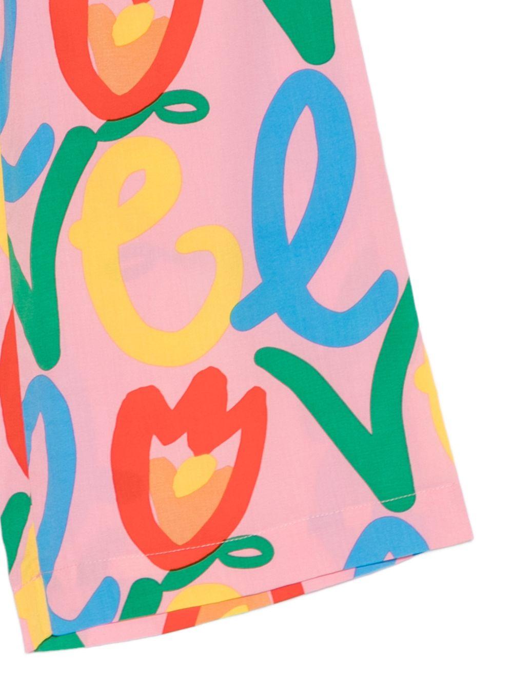 Pantaloni palazzo a fiori a vita alta TY6C50Z3437 509MC STELLA MCCARTNEY KIDS