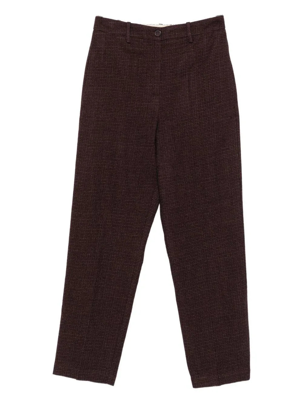 Pantaloni a Scacchi Rosso Scuro - Preludio Moda