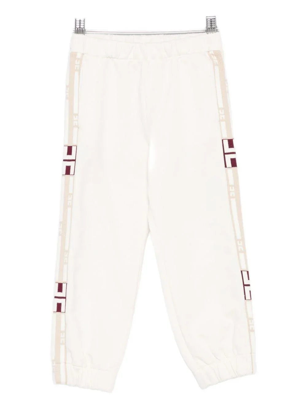 Pantaloni sportivi latte con logo EGPA090FF002 D760 ELISABETTA FRANCHI KIDS