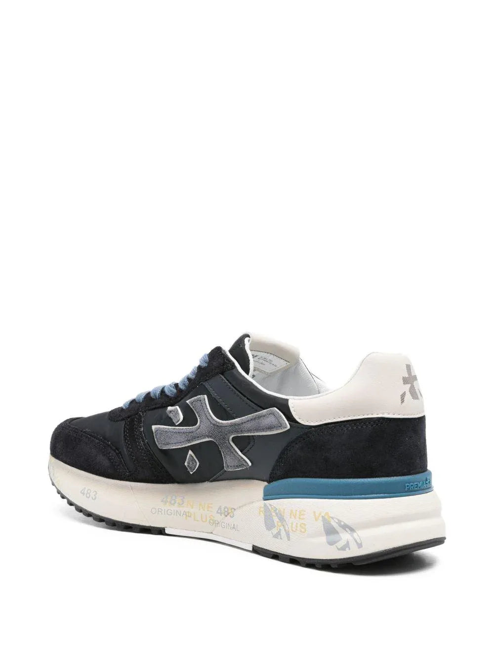 Sneakers Mick in Camoscio e Nylon Blu Scuro - Preludio Moda