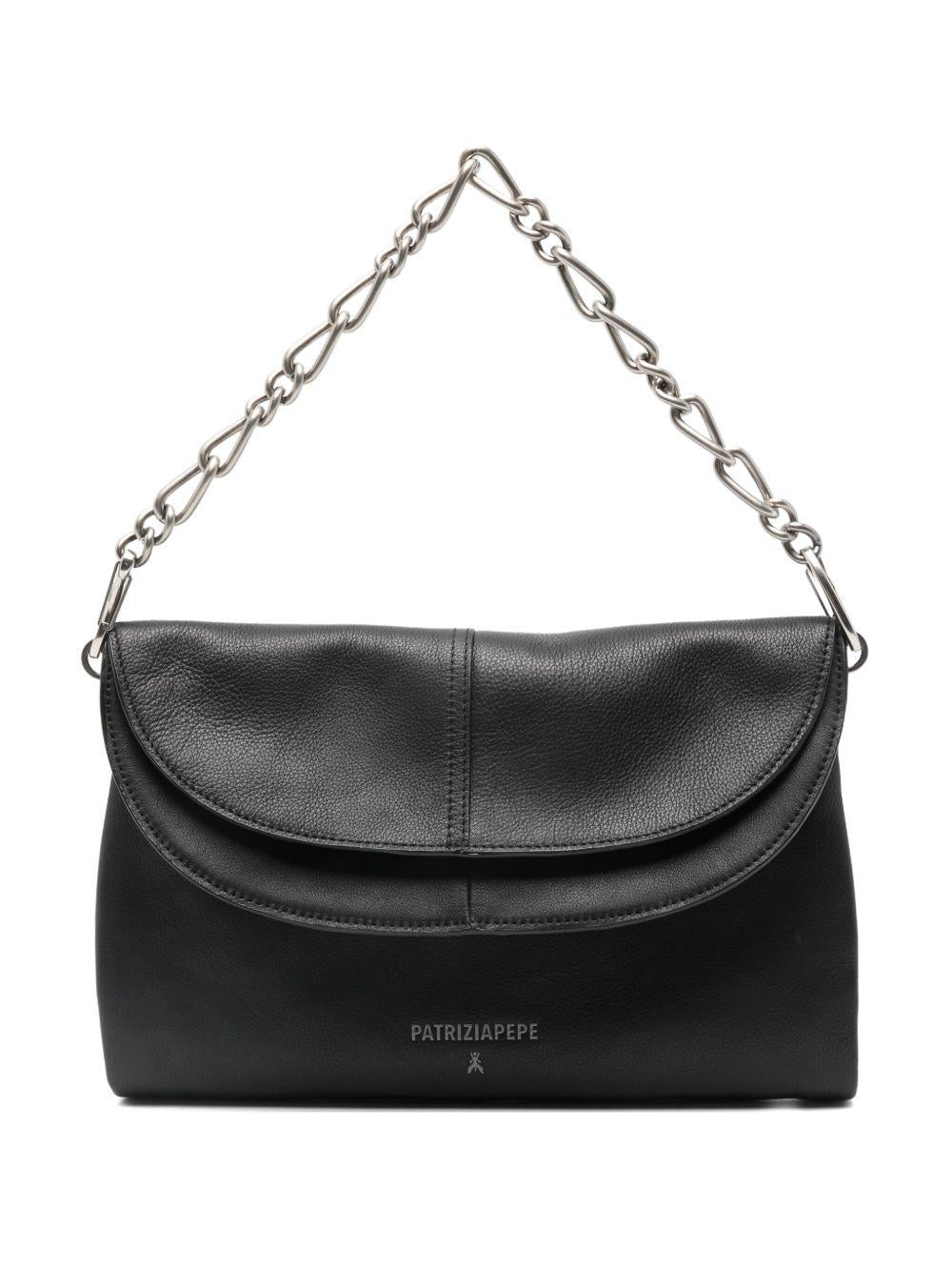 Borsa nera con tracolla a catena 2B0152L162 K103 PATRIZIA PEPE