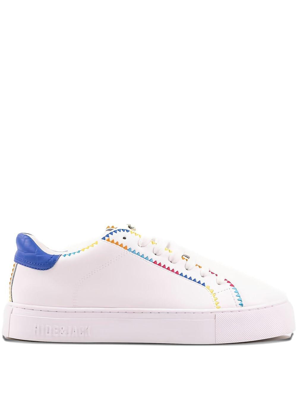 Sneakers esky bianco con cuciture multicolor