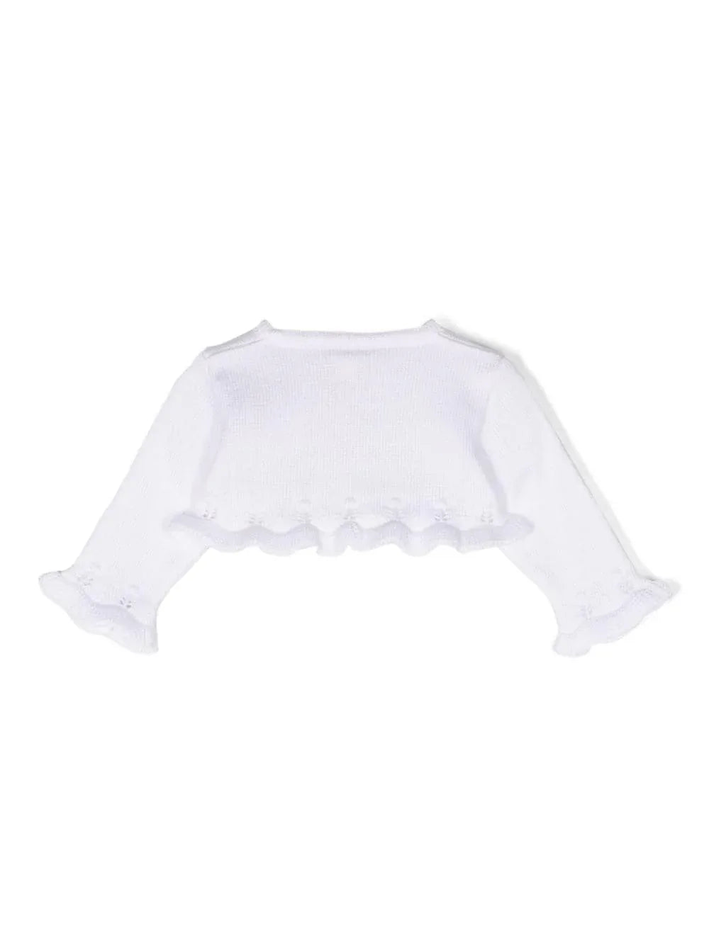 Cardigan Iris neonata cropped bianco - Preludio Moda