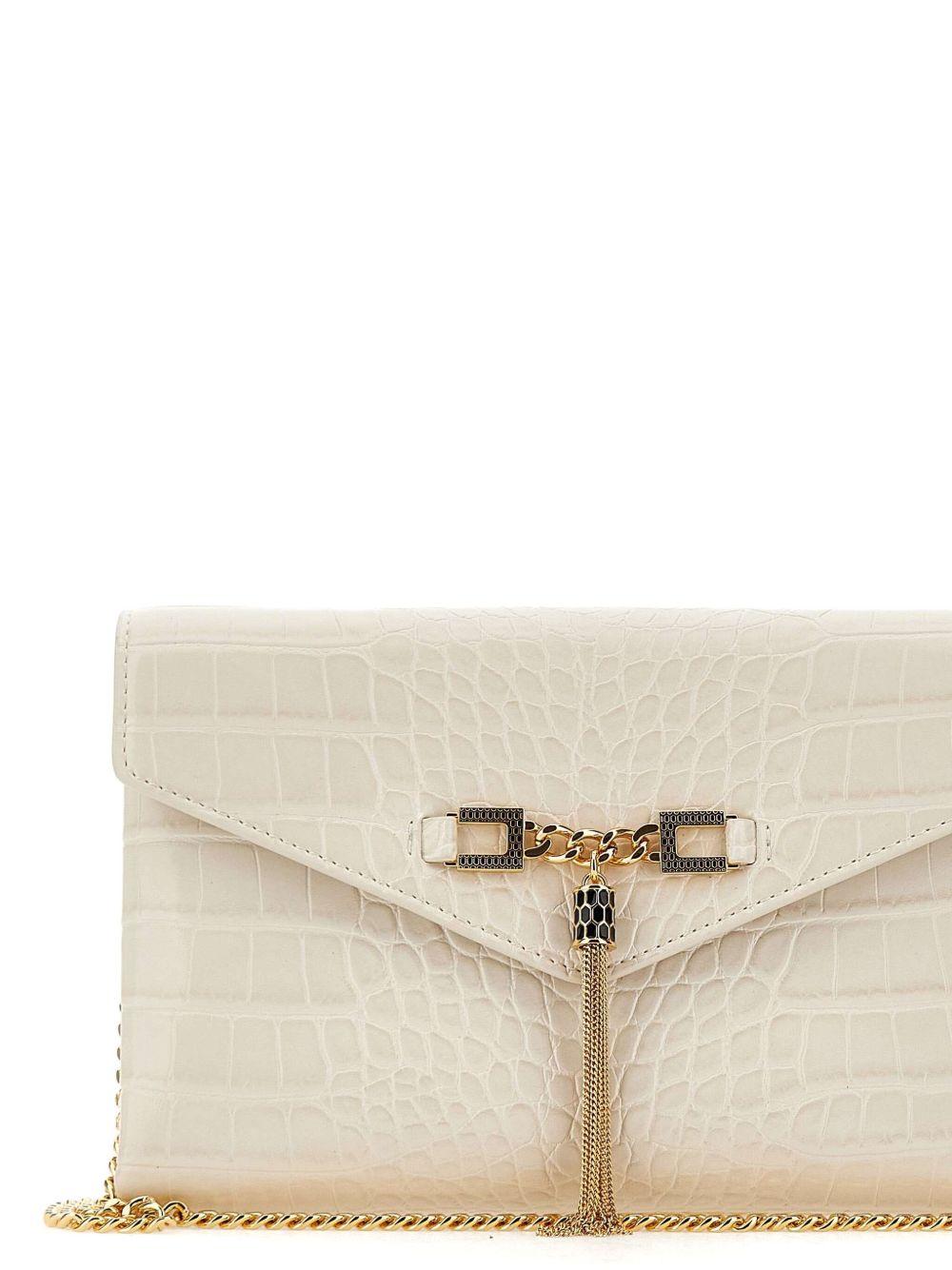 Clutch Effetto Coccodrillo con Catena Oro e Nappina BS56A57E2 DZ9 ELISABETTA FRANCHI