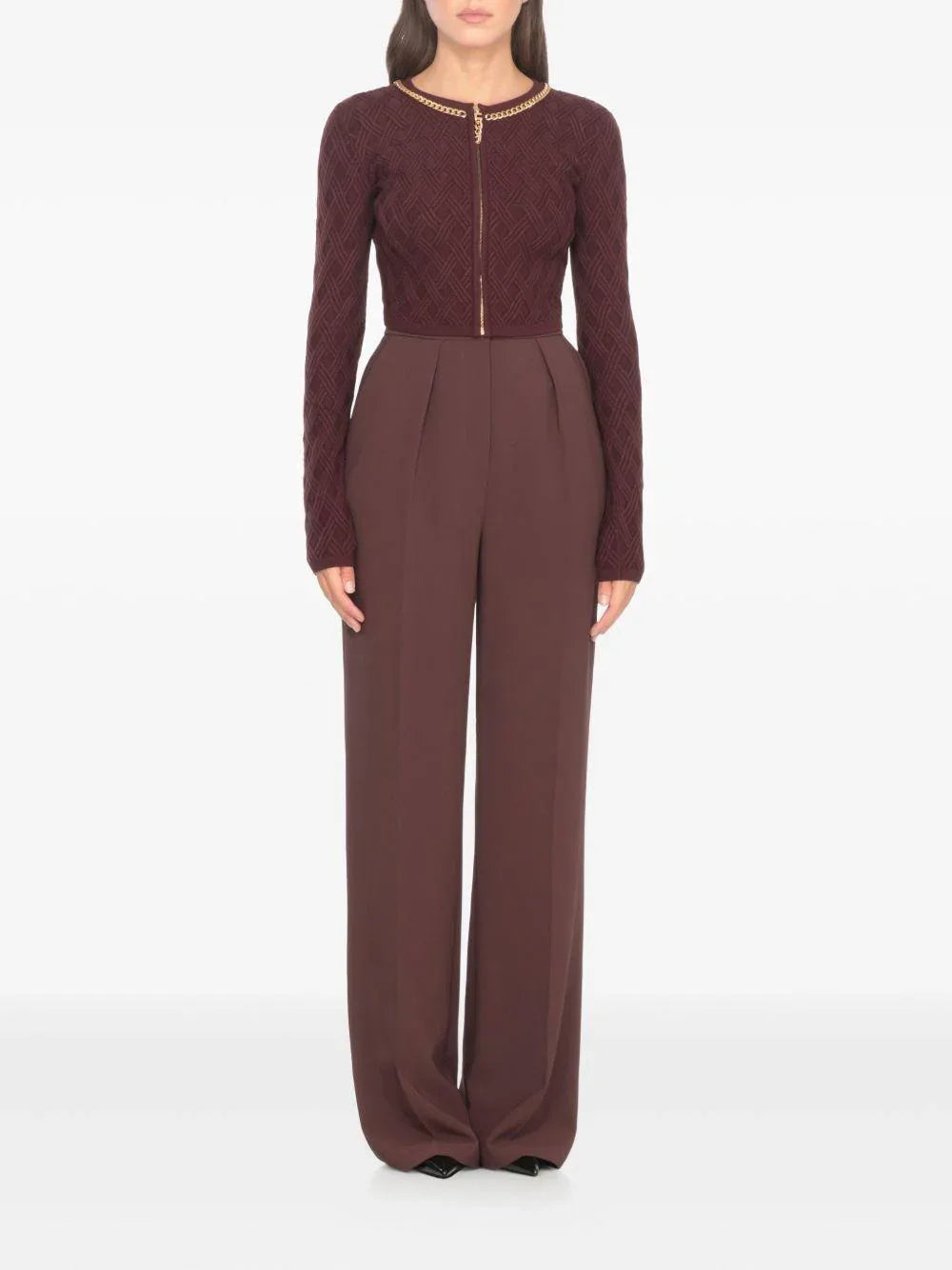 Maglione Crop con Zip Frontale - Preludio Moda