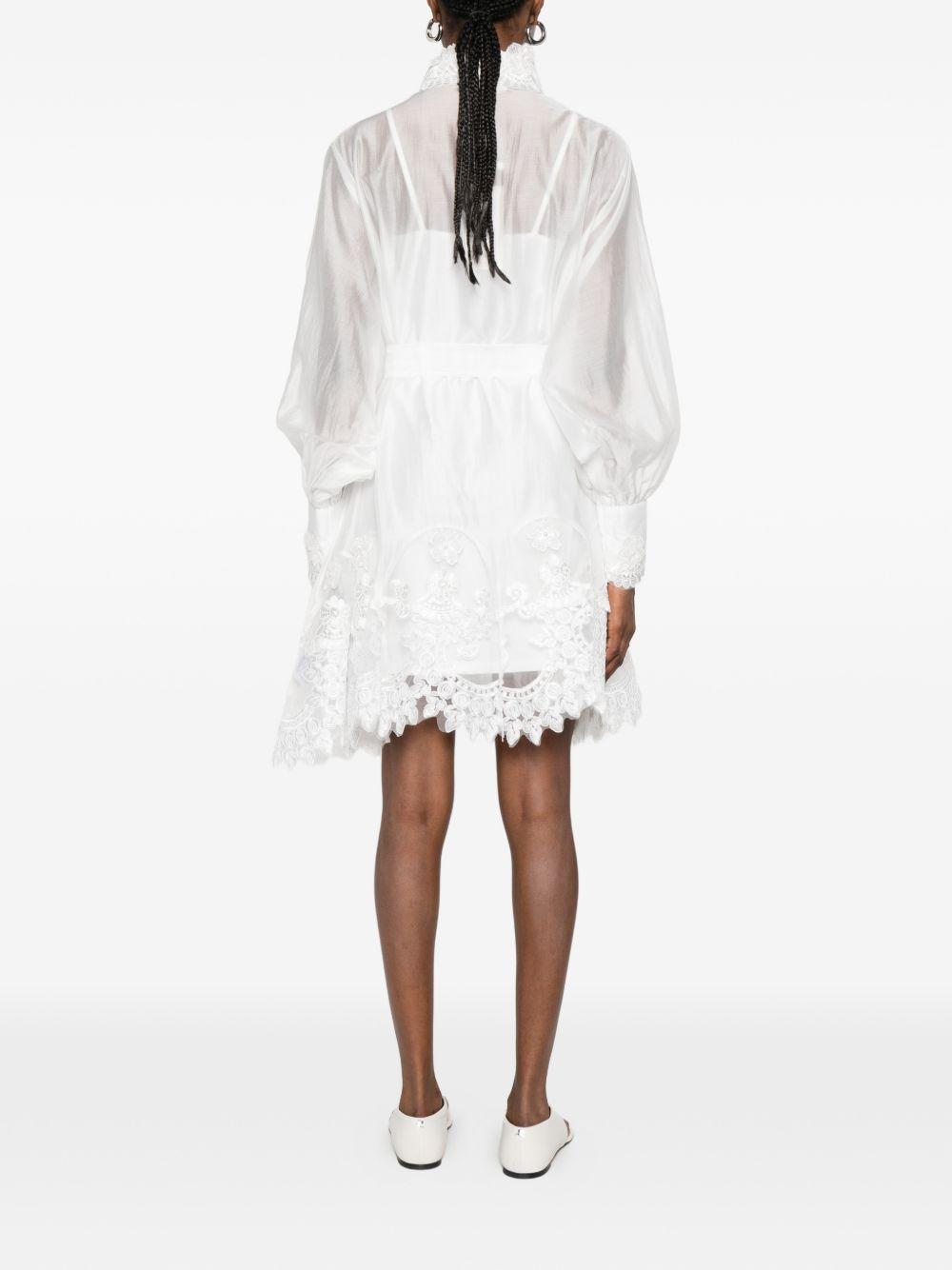Abito camicia in viscosa con pizzo P26A123 100 PAPERLACE