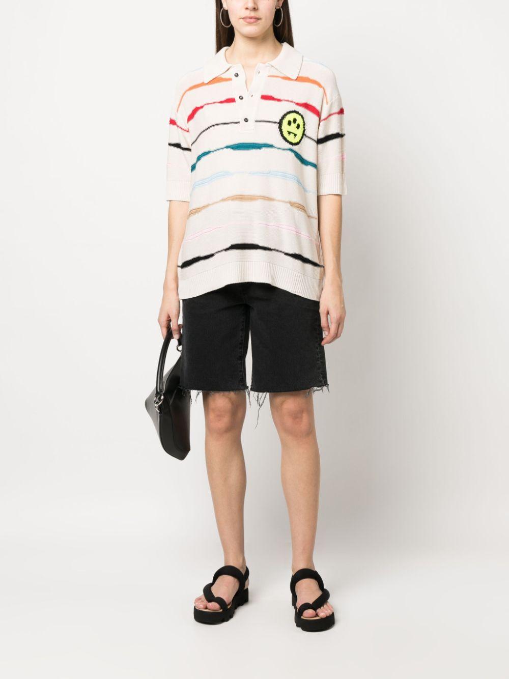 Polo panna righe orizzontali multicolor