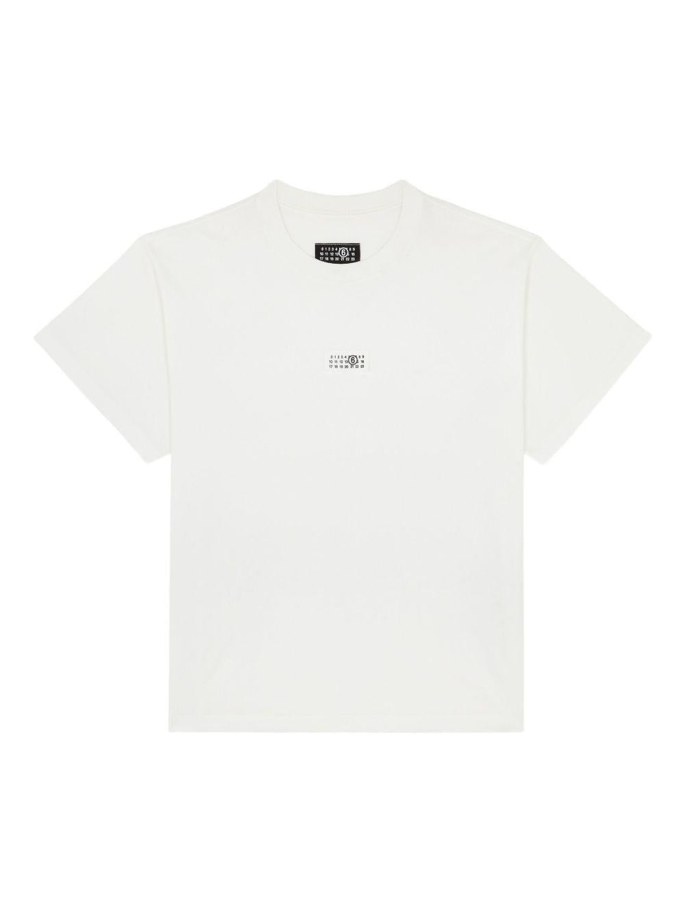 T-shirt in cotone girocollo SH0GC0032M20170 101 MM6 MAISON MARGIELA