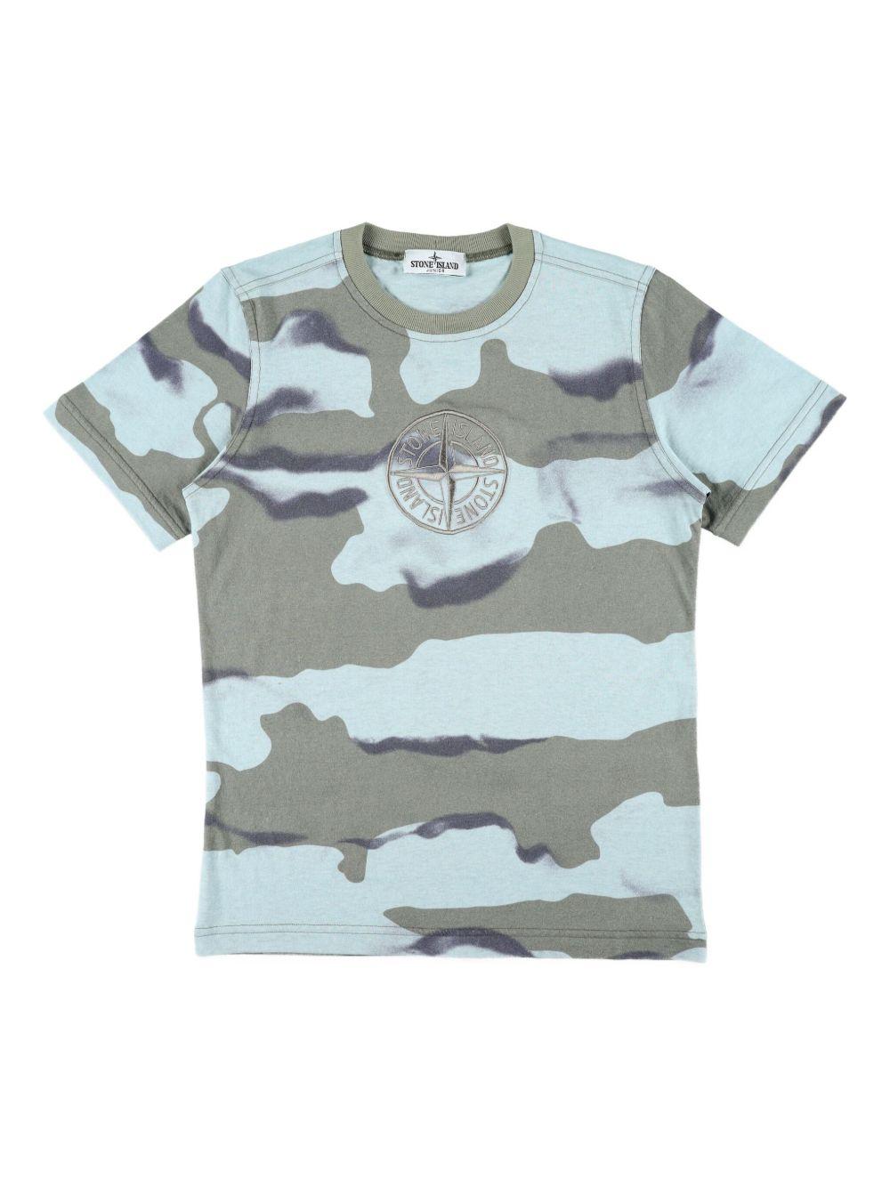 T-shirt celeste fantasia camouflage 2100008S0118 V0041 STONE ISLAND KIDS