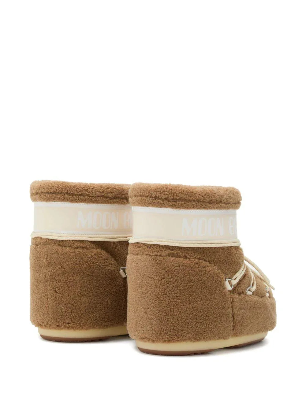 Moon Boot Kids Stivali Icon Low Camel con logo e lacci - Preludio Moda