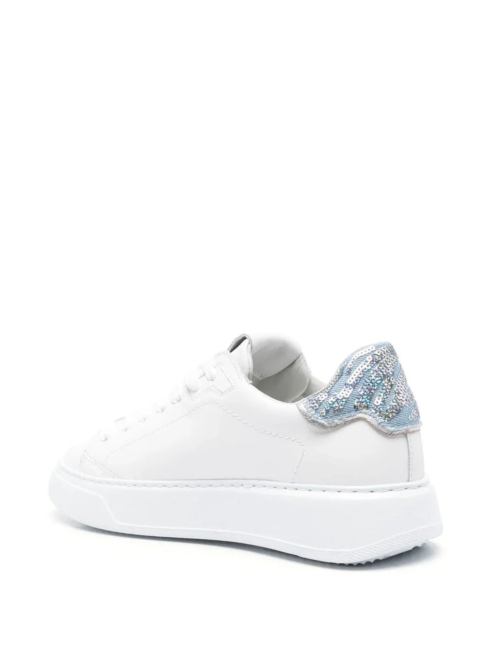 Sneakers Temple low bianca/denim - Preludio Moda