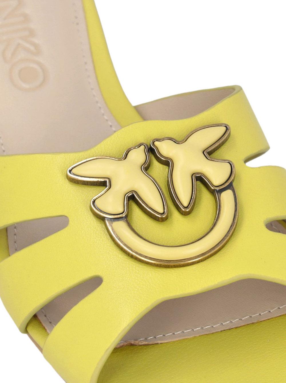 Ciabatta marli 09 giallo lime SD0313P003 S24 PINKO