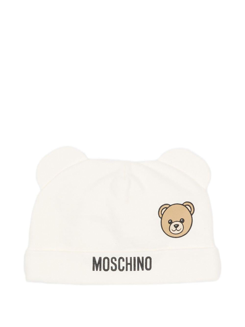 Completo in cotone con orsetto MUY097LCA19 10063 MOSCHINO KIDS