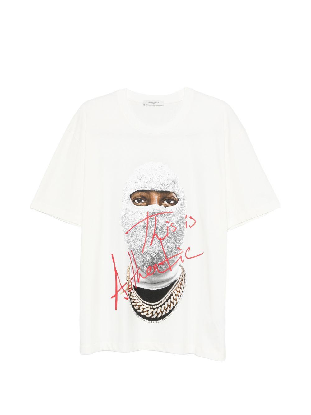 T-shirt in cotone con stampa girocollo NUS26286 081 IH NOM UH NIT