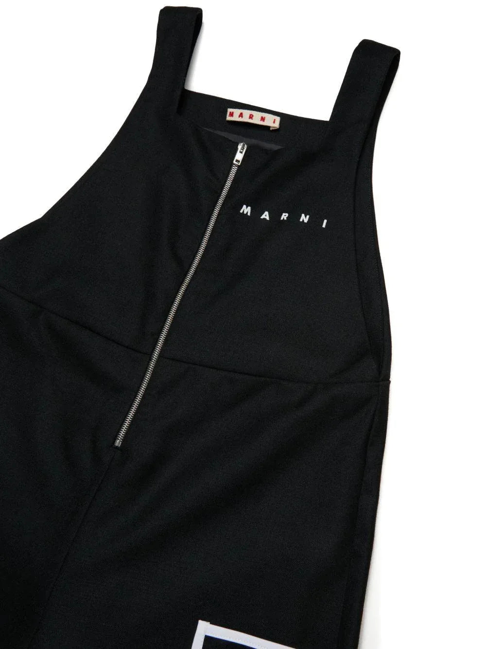 Tuta nera ricamata con mezza zip - Preludio Moda