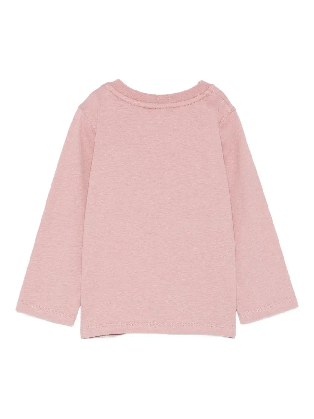 T-shirt rosa maniche lunghe con logo - Preludio Moda