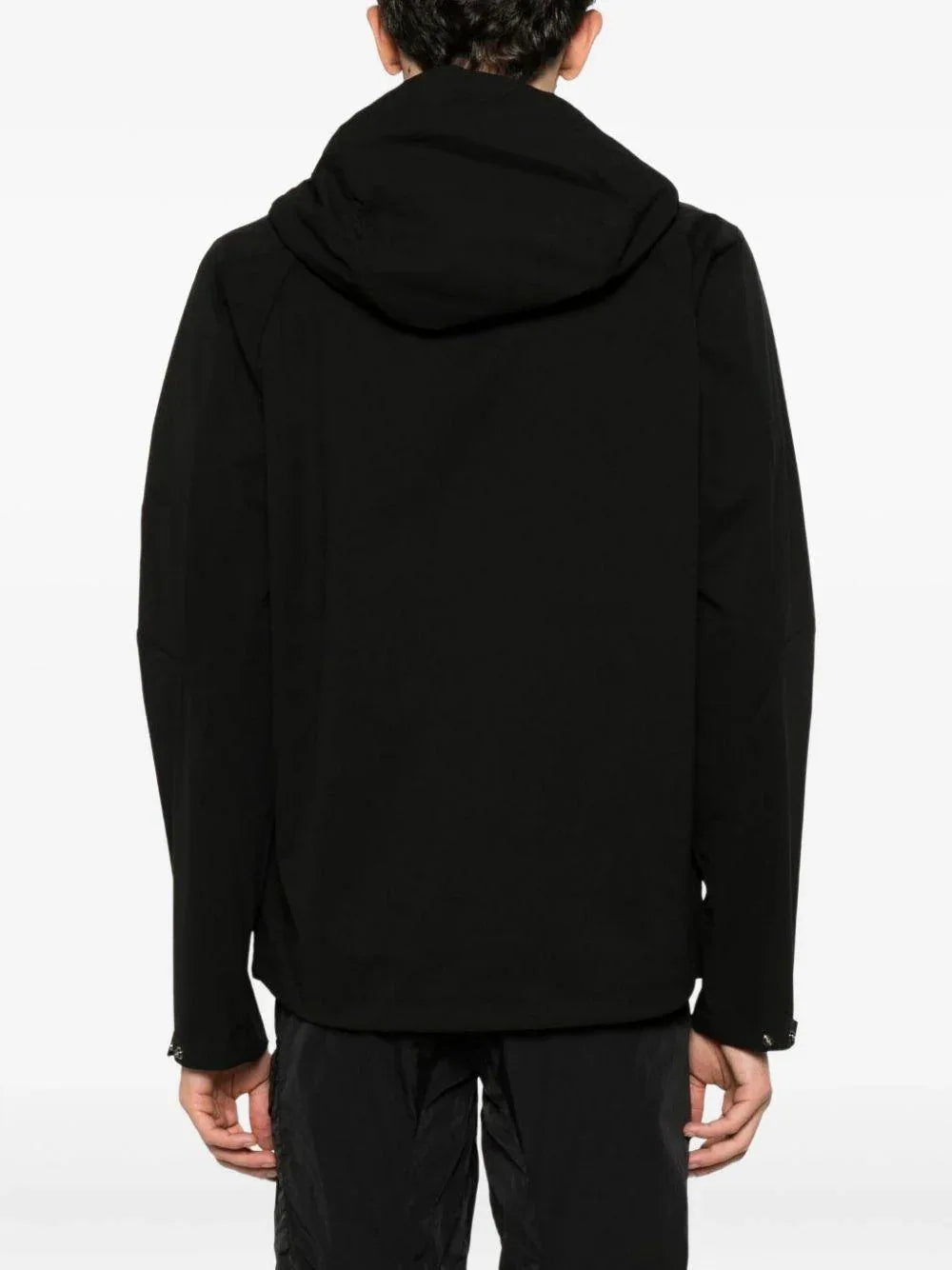 Giacca Nera con Cappuccio e Zip - Preludio Moda