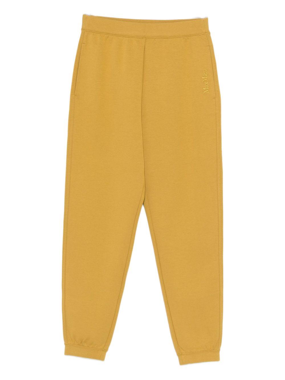 Pantaloni sportivi senape con logo ricamato 2529786031600 009 MAX MARA 'S