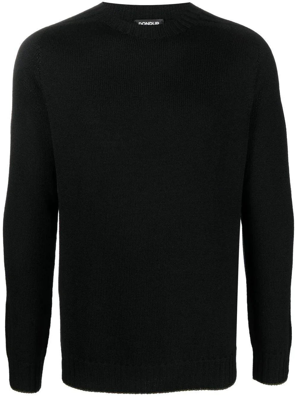 Maglione nero mini placchetta retro - Preludio Moda